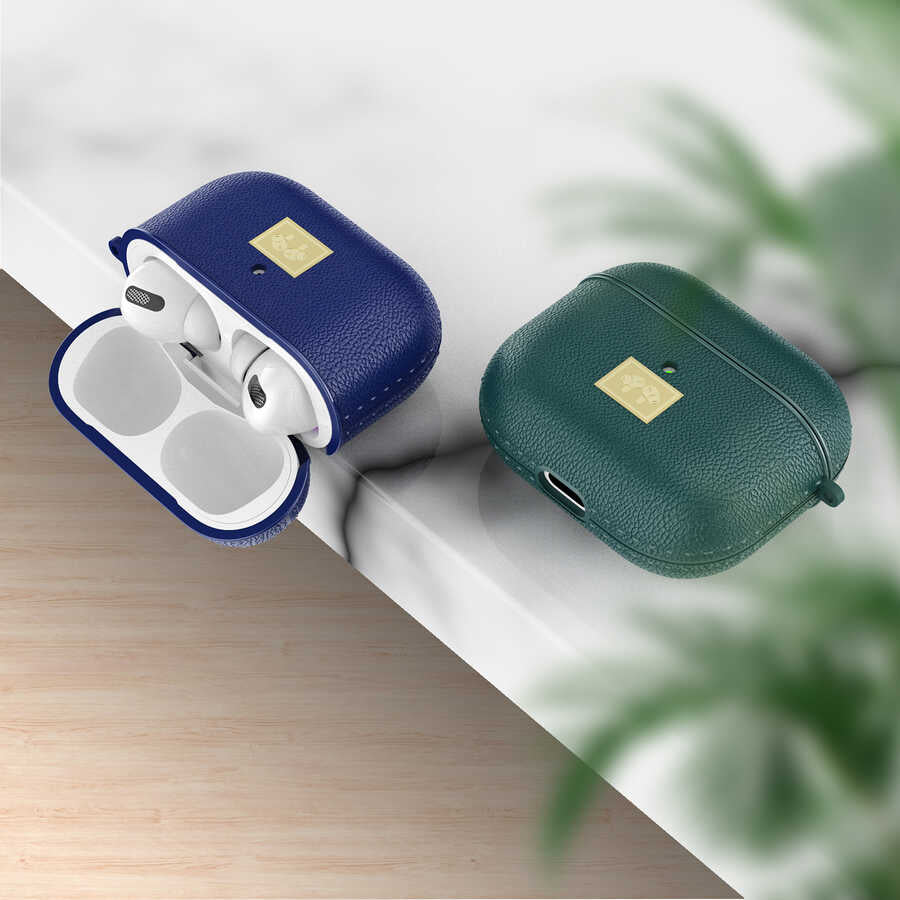 Apple Airpods 3. Nesil Kılıf Deri Görünümlü Askı Aparatlı Wlons Kılıf