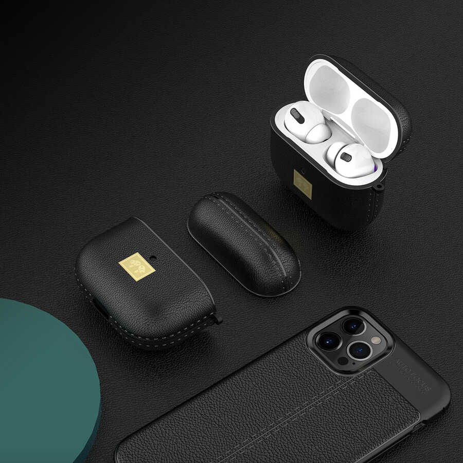 Apple Airpods 3. Nesil Kılıf Deri Görünümlü Askı Aparatlı Wlons Kılıf