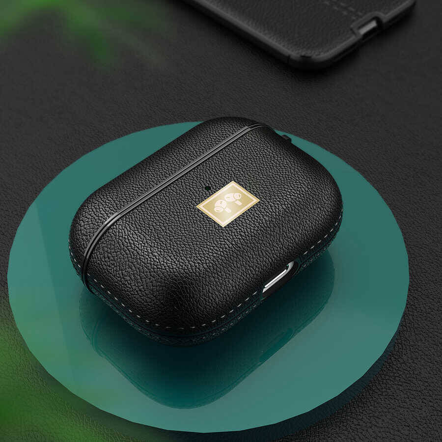 Apple Airpods Pro 2 Kılıf Deri Görünümlü Askı Aparatlı Wlons Kılıf
