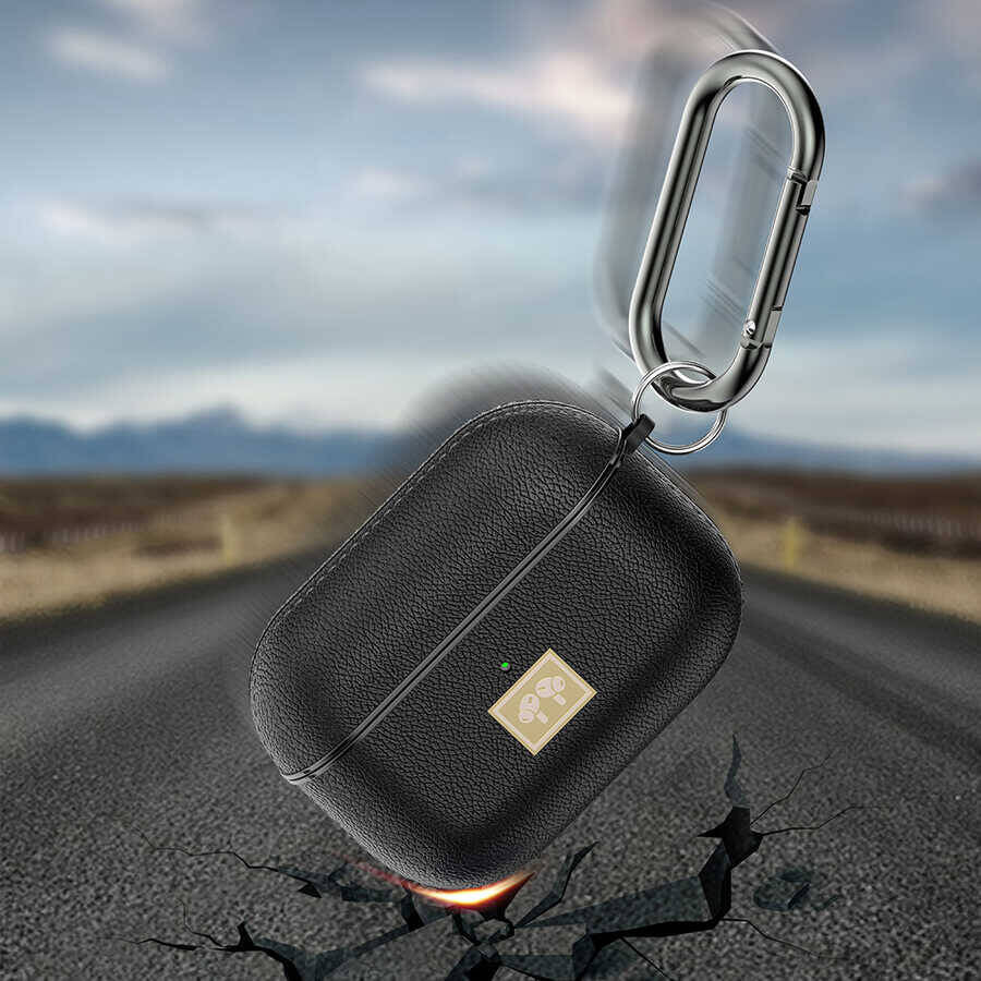 Apple Airpods Pro 2 Kılıf Deri Görünümlü Askı Aparatlı Wlons Kılıf