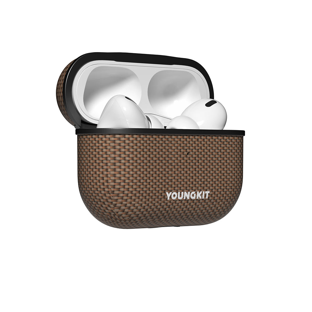 Apple Airpods Pro 2 Kılıf M-safe Şarj Özellikli Aramid Fiber Youngkit 1500D Kevlar Extreme Wing Serisi Kapak