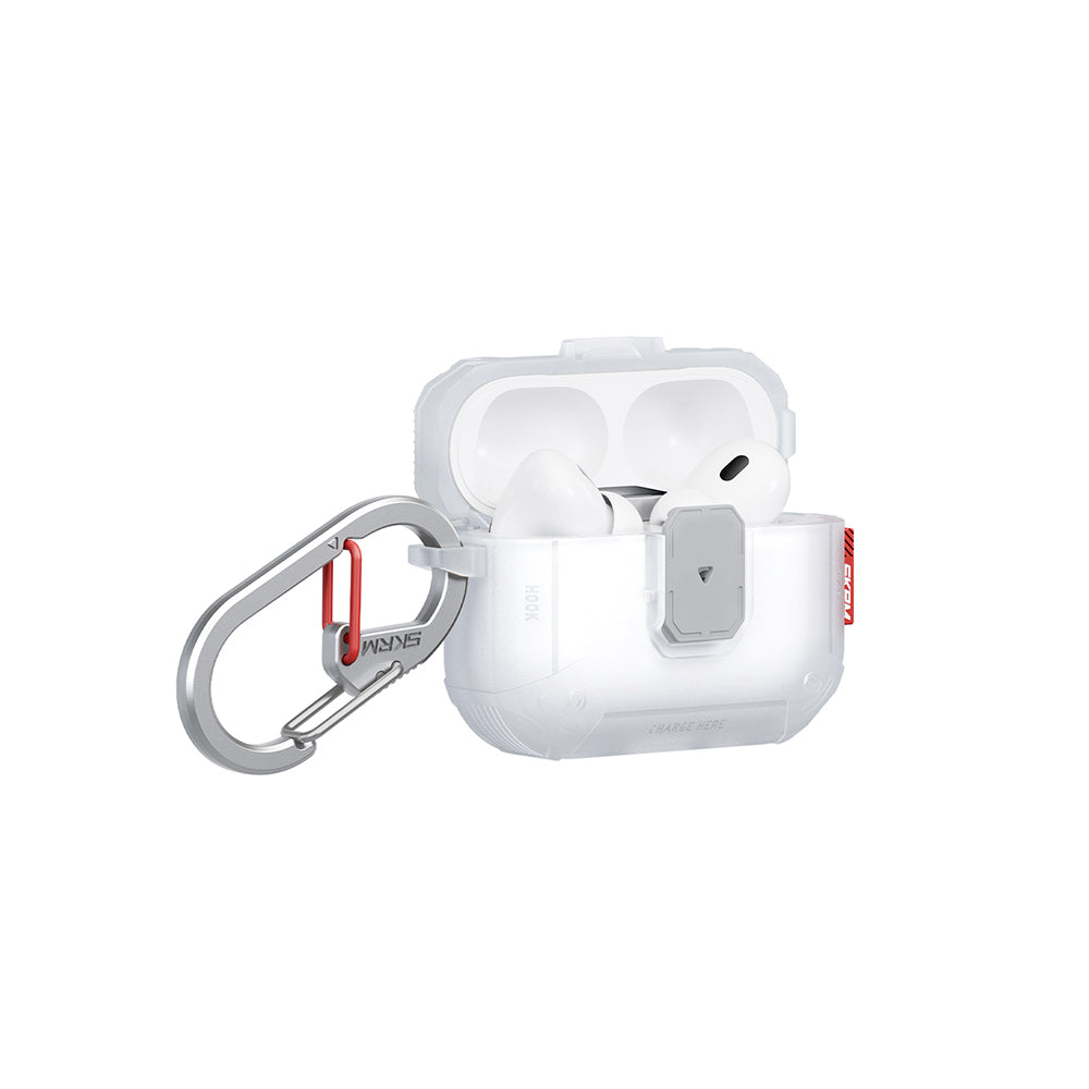 Apple Airpods Pro 3 Kılıf Airbagli Yivli Köşe Kilit Tasarımlı 360 Derece Koruma Skinarma Mecha LE Kılıf