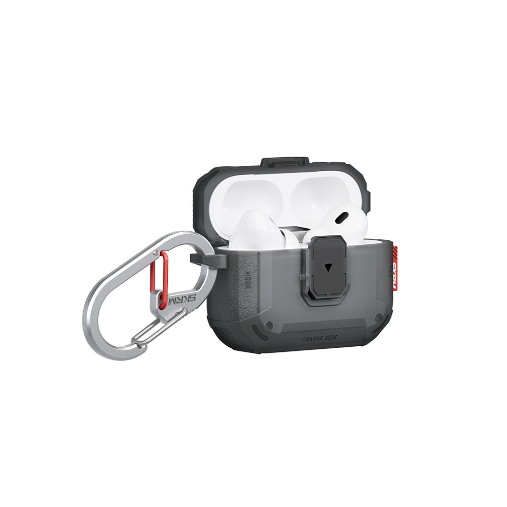 Apple Airpods Pro 3 Kılıf Airbagli Yivli Köşe Kilit Tasarımlı 360 Derece Koruma Skinarma Mecha LE Kılıf