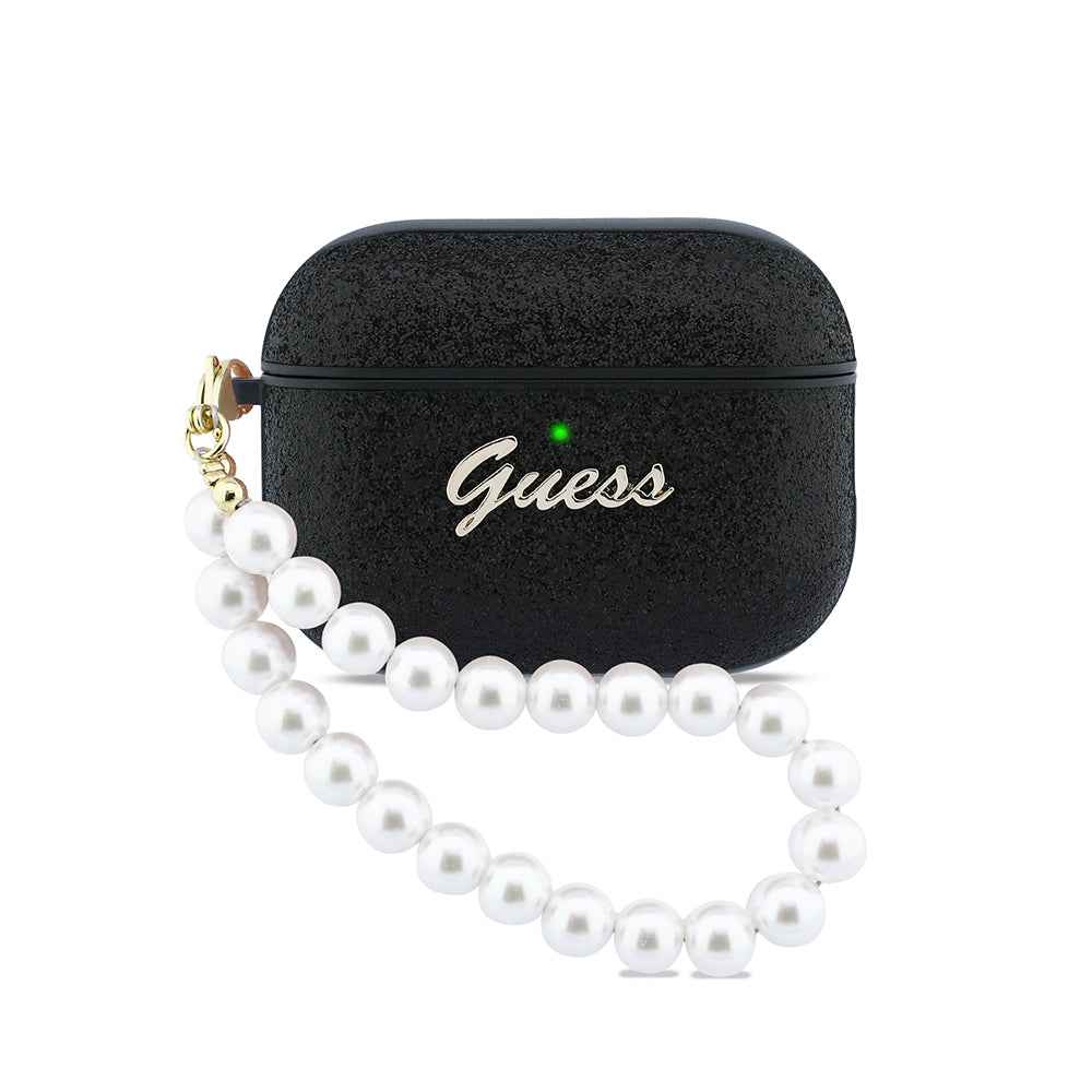 Apple Airpods Pro 3 Kılıf Guess Glitter İnci Bilek Askılı Kapak