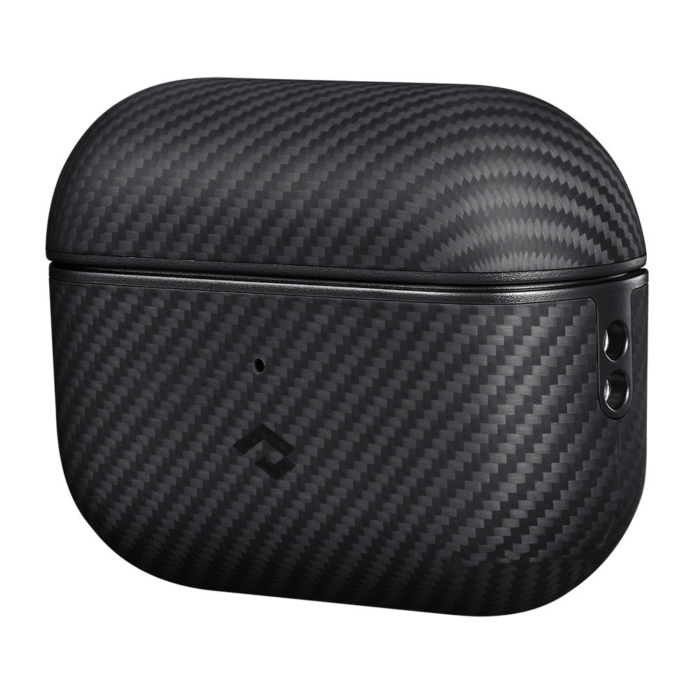 Apple Airpods Pro Kılıf 600D Aramid Fiber Pitaka Classic Serisi Black-Grey Twill Kılıf