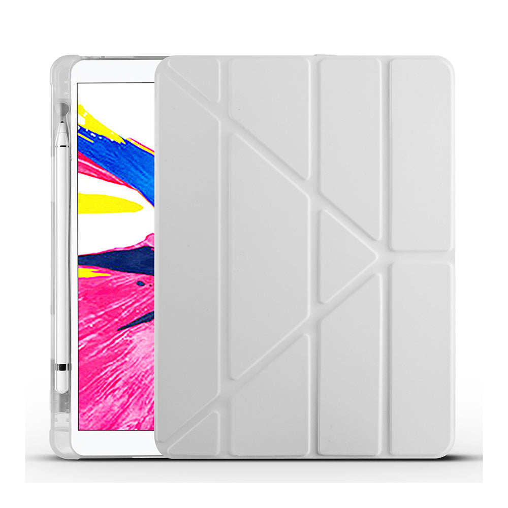 Apple iPad 10.2 2021 (9.Nesil) Kılıf Zore Tri Folding Kalem Bölmeli Standlı Kılıf