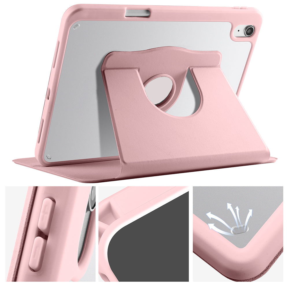 Apple iPad 10.9 2022 (10.Nesil) Kılıf Zore Termik Kalem Bölmeli Dönebilen Standlı Kılıf