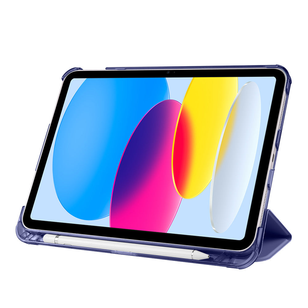 Apple iPad Air 10.9 2022 (10.Nesil) Zore Smart Cover Kalem Bölmeli Standlı 1-1 Kılıf