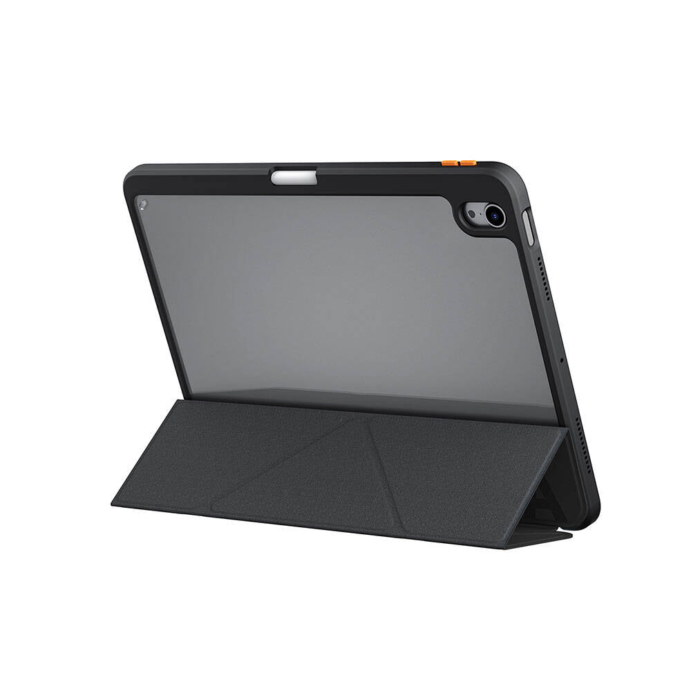 Apple iPad Air 11 2025 M3 Kılıf SkinArma Kabartma Baskı Tasarımlı 360 Tam Koruma Arkası Şeffaf Standlı Gamma Kılıf