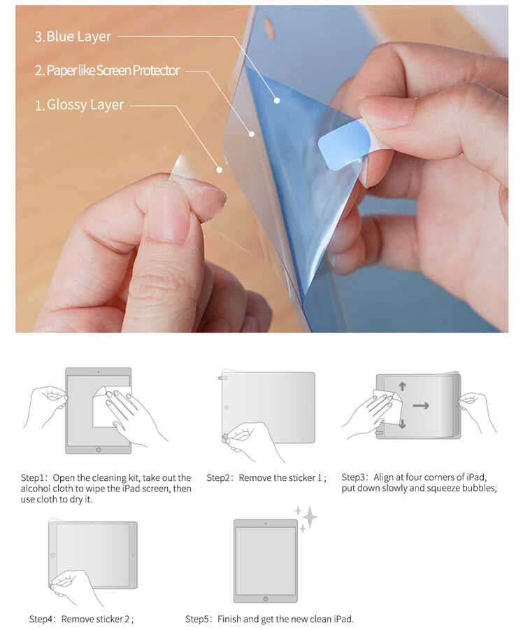 Apple iPad Mini 2021 (6.Nesil) Kağıt Hisli Wiwu iPaper Like Tablet Ekran Koruyucu