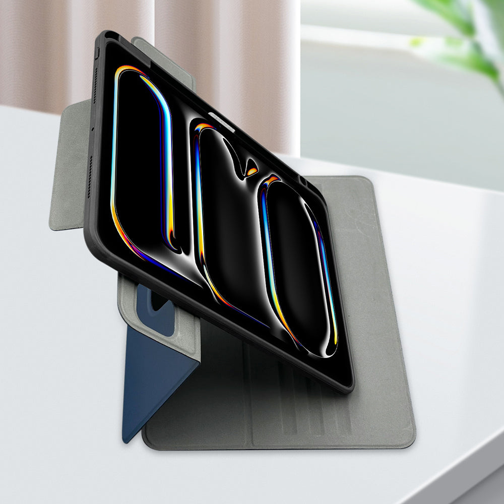 Apple iPad Pro 11 2024 Raptic Spin Detachable Folio PU Ayrılabilir Kalem Bölmeli Standlı Kılıf