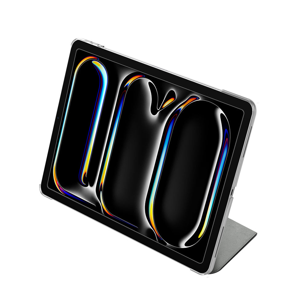 Apple iPad Pro 11 2025 M5 Raptic Clear Folio Airbagli Şeffaf Kapaklı Katlanabilir Standlı Kılıf