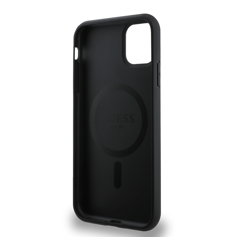 Apple iPhone 11 Kılıf Guess Orjinal Lisanslı M-safe Şarj Özellikli Small 4G Classic Kapak