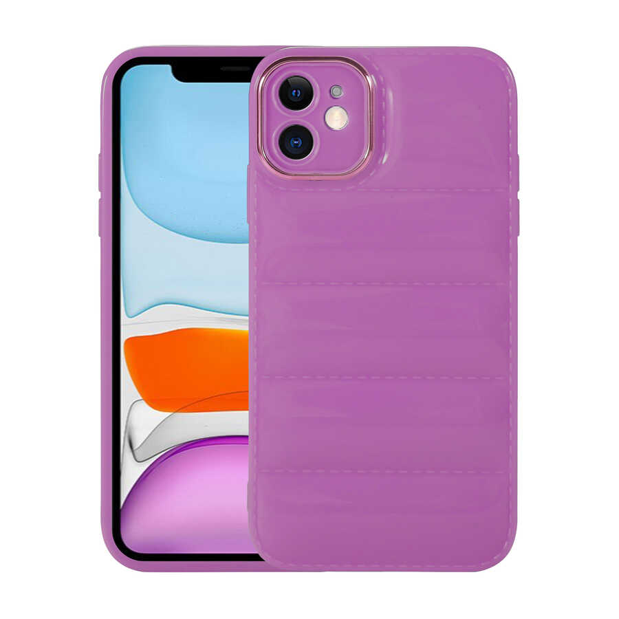 Apple iPhone 11 Kılıf Kamera Korumalı Parlak Airbag'li Zore Galya Kapak