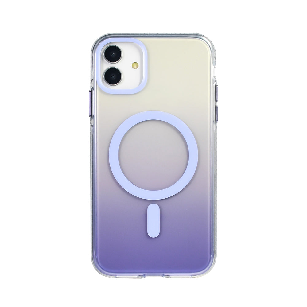 Apple iPhone 11 Kılıf M-safe Şarj Özellikli Transparan Renk Geçişli Zore Toros Kapak
