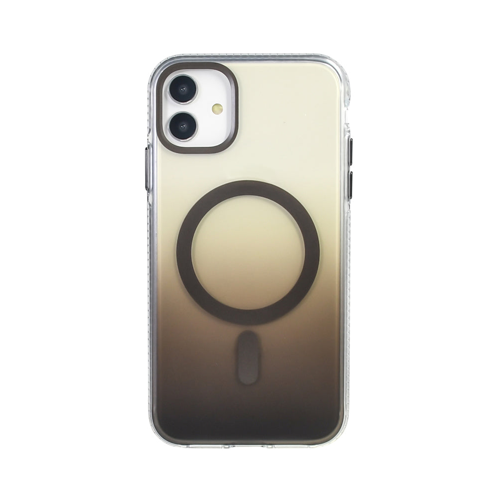 Apple iPhone 11 Kılıf M-safe Şarj Özellikli Transparan Renk Geçişli Zore Toros Kapak