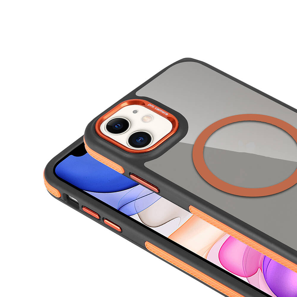 Apple iPhone 11 Kılıf M-safe Şarj Özellikli Mat Görünümlü Zore Solo Kapak
