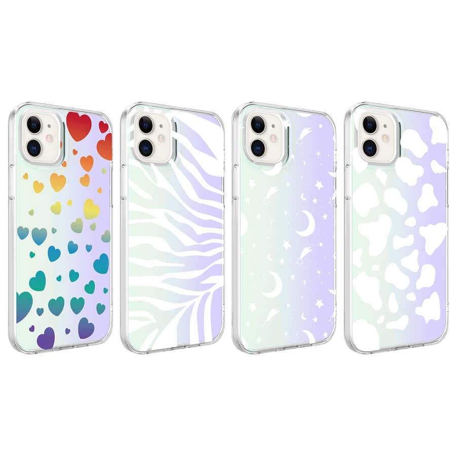 Apple iPhone 11 Kılıf Zore M-Blue Desenli Kapak