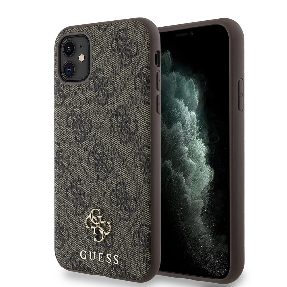 Apple iPhone 12 Kılıf Guess Orjinal Lisanslı M-safe Şarj Özellikli Small 4G Classic Kapak