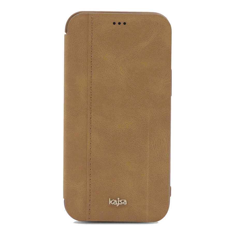 Apple iPhone 12 Kılıf Kajsa Dale Serisi Parallel PU Folio Kapaklı Kılıf
