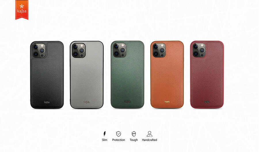 Apple iPhone 12 Kılıf Kajsa Luxe Collection Hakiki Deri Kapak