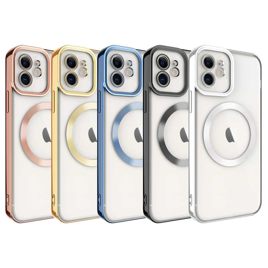 Apple iPhone 12 Kılıf M-safe Wireless Şarj Özellikli Zore Setro Silikon