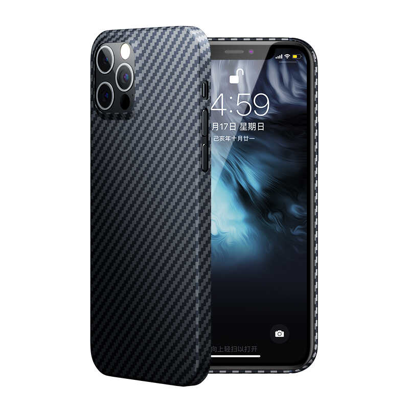 Apple iPhone 12 Pro Kılıf Benks Aramid Karbon Kapak