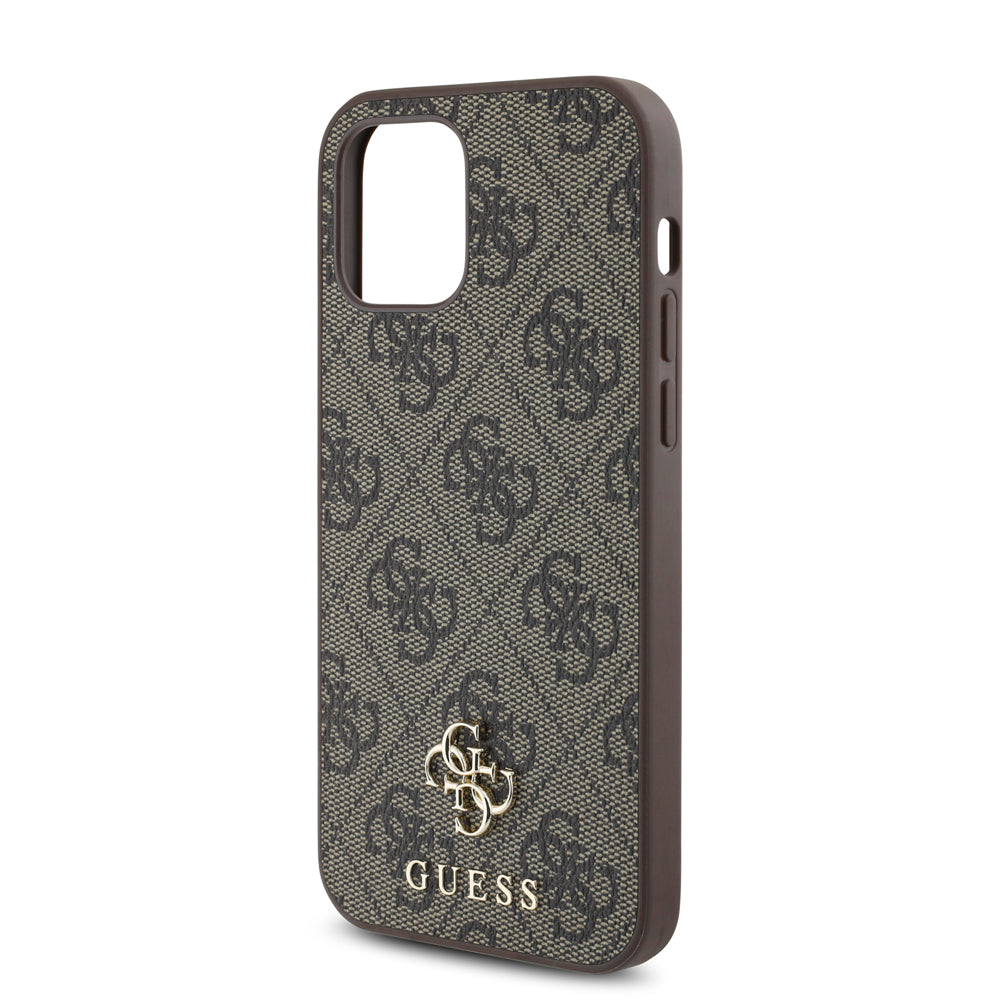 Apple iPhone 12 Pro Kılıf Guess Orjinal Lisanslı M-safe Şarj Özellikli Small 4G Classic Kapak