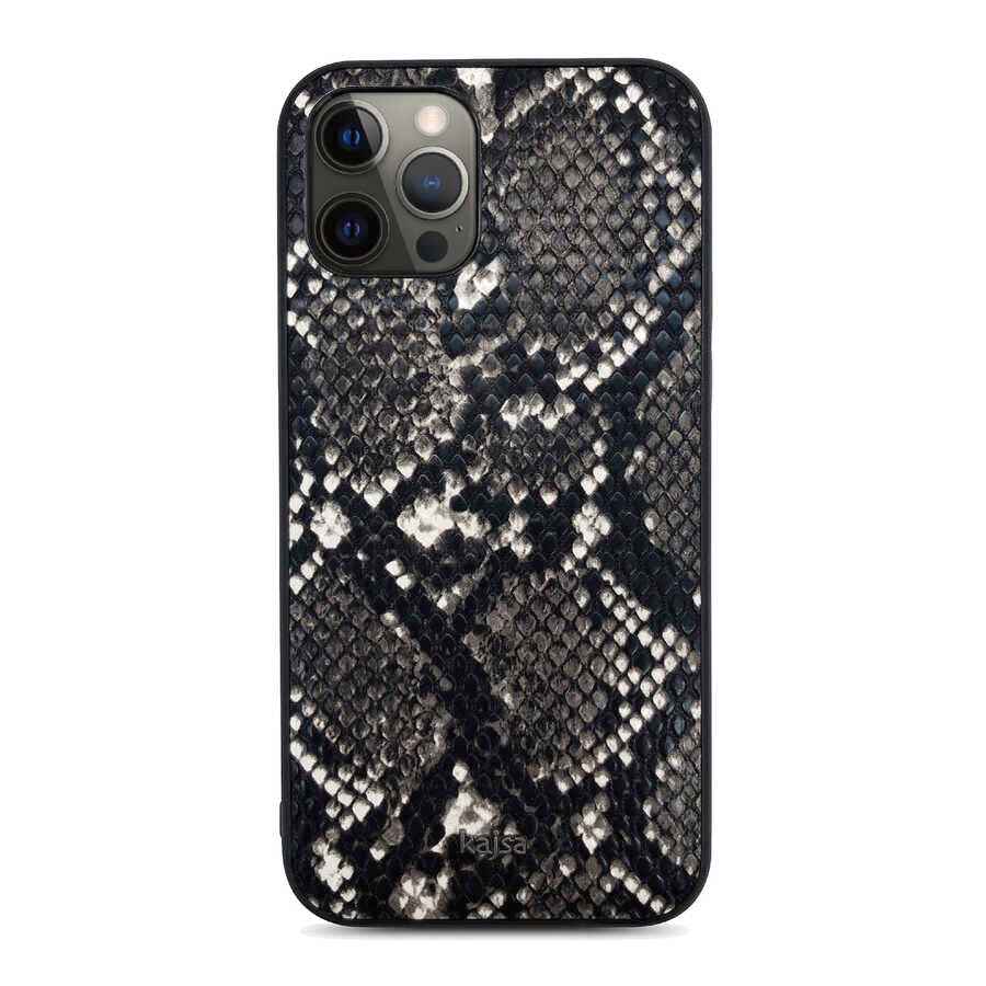 Apple iPhone 12 Pro Kılıf Kajsa Glamorous Serisi Snake Pattern Kapak