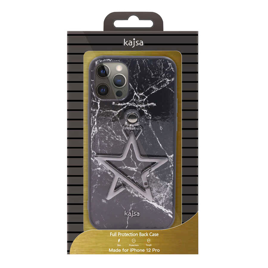 Apple iPhone 12 Pro Kılıf Kajsa Starry Serisi Marble Kapak
