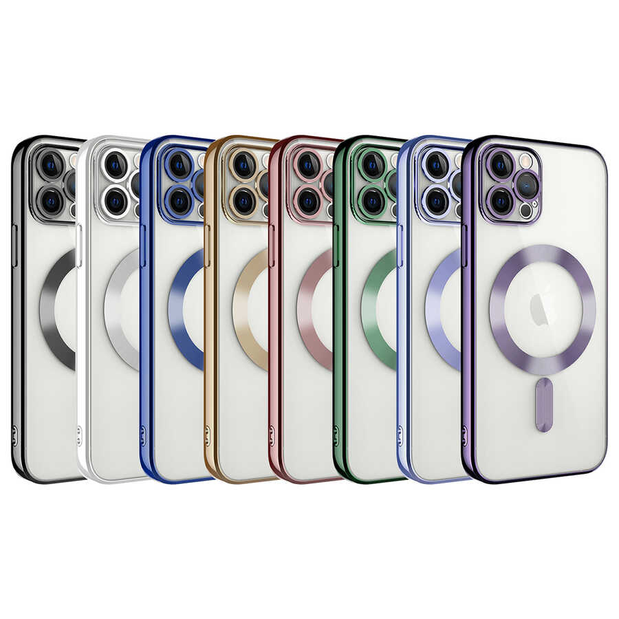 Apple iPhone 12 Pro Kılıf Kamera Korumalı M-safe Wireless Şarj Özellikli Zore Demre Kapak
