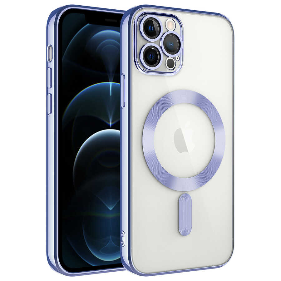 Apple iPhone 12 Pro Kılıf Kamera Korumalı M-safe Wireless Şarj Özellikli Zore Demre Kapak