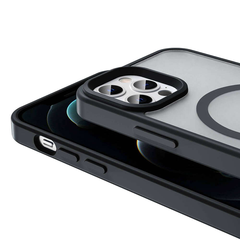Apple iPhone 12 Pro Kılıf M-safe Şarj Özellikli Mat Arka Yüzey Zore Sio Kapak