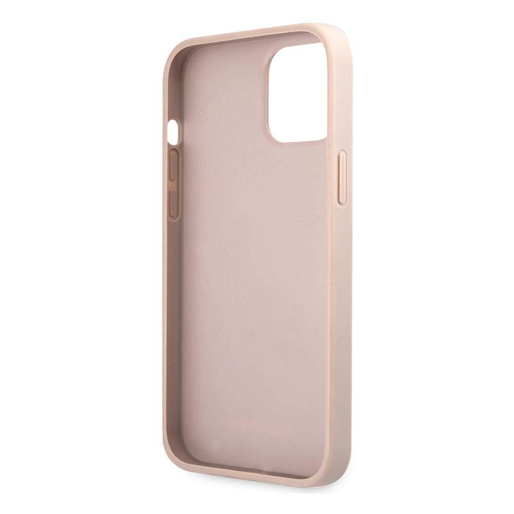 Apple iPhone 12 Pro Max Kılıf Guess Orjinal Lisanslı PU Deri Büyük Metal Logo Dizaynlı Kapak