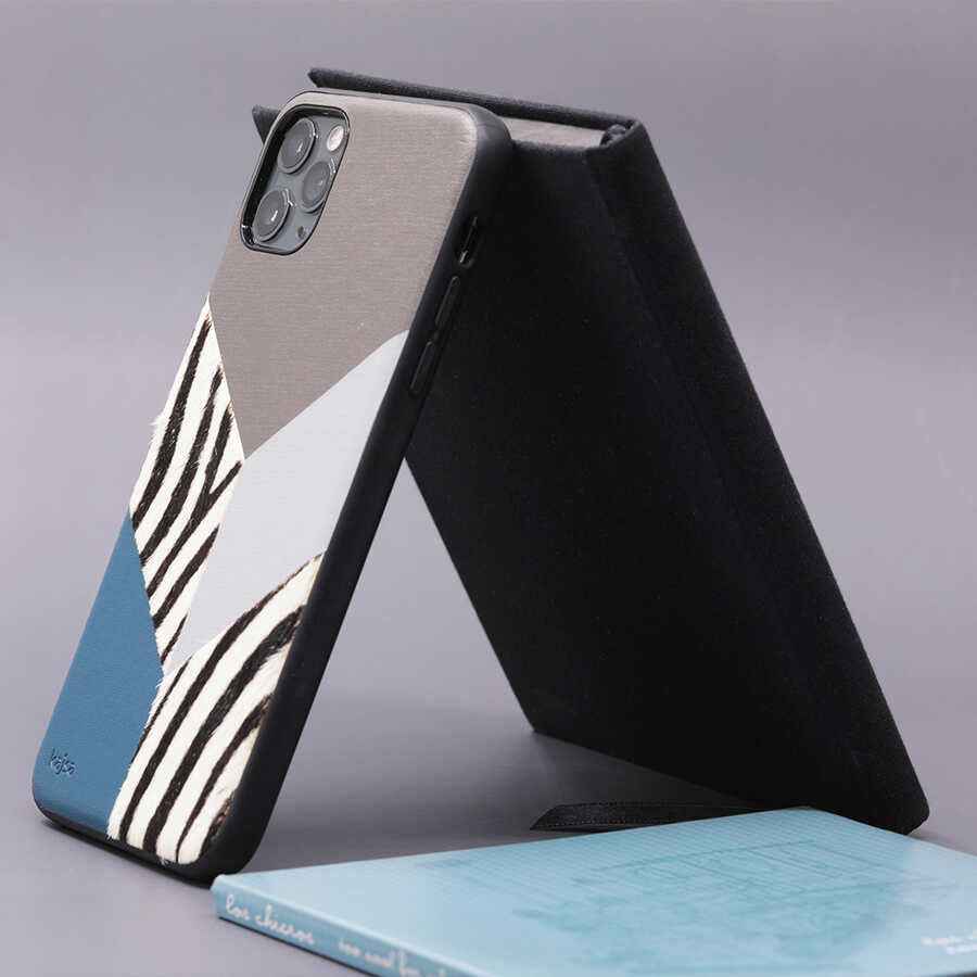 Apple iPhone 12 Pro Max Kılıf Kajsa Glamorous Serisi Zebra Combo Kapak