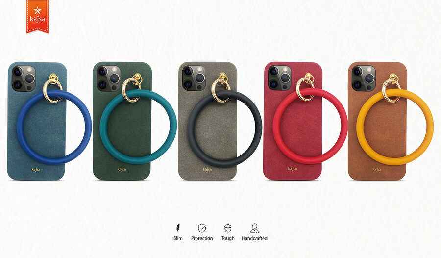 Apple iPhone 12 Pro Max Kılıf Kajsa Splendid Serisi Morandi Ring Kapak