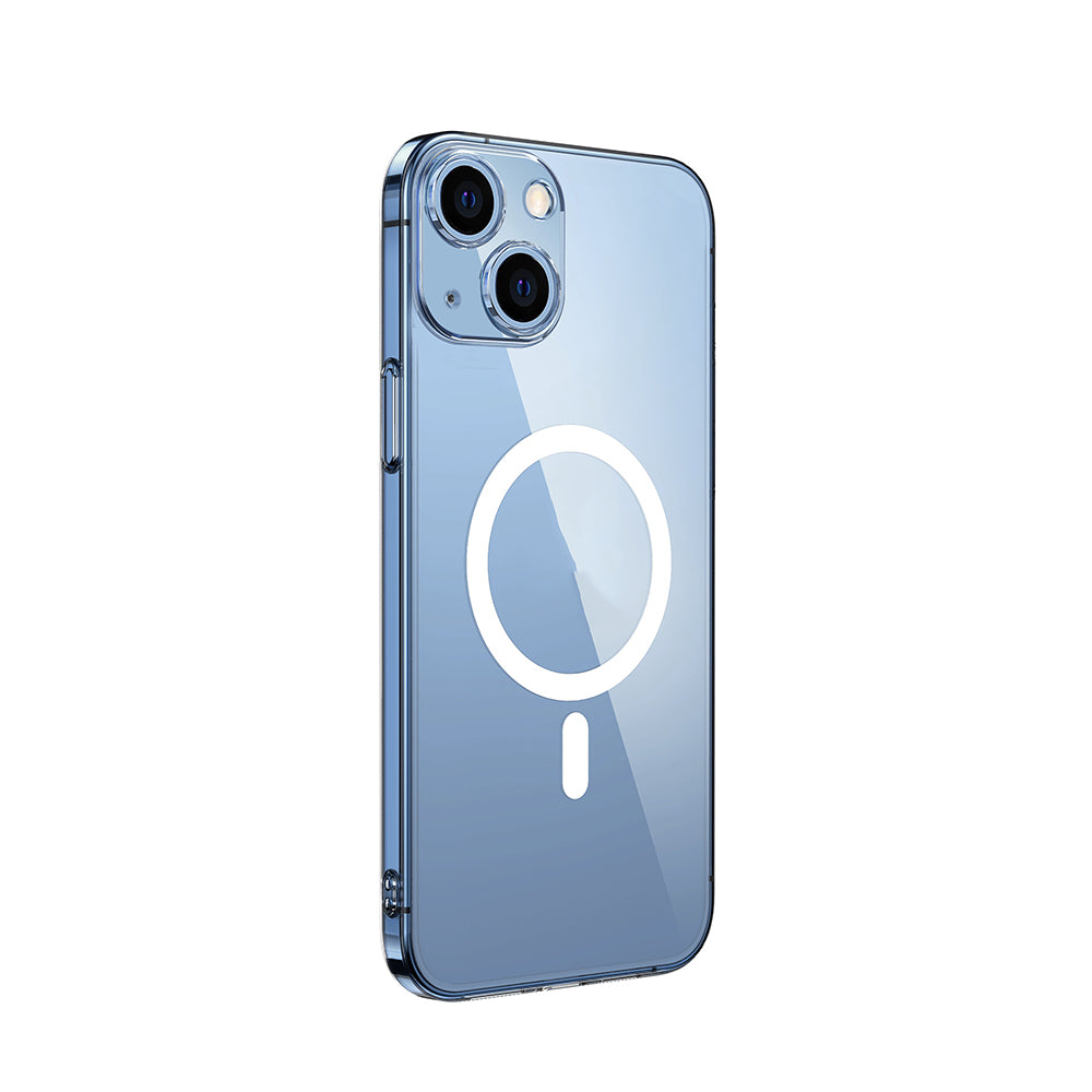 Apple iPhone 13 Kamera Korumalı M-Safe Şarj Özellikli Şeffaf Zore London Sert PC Kapak