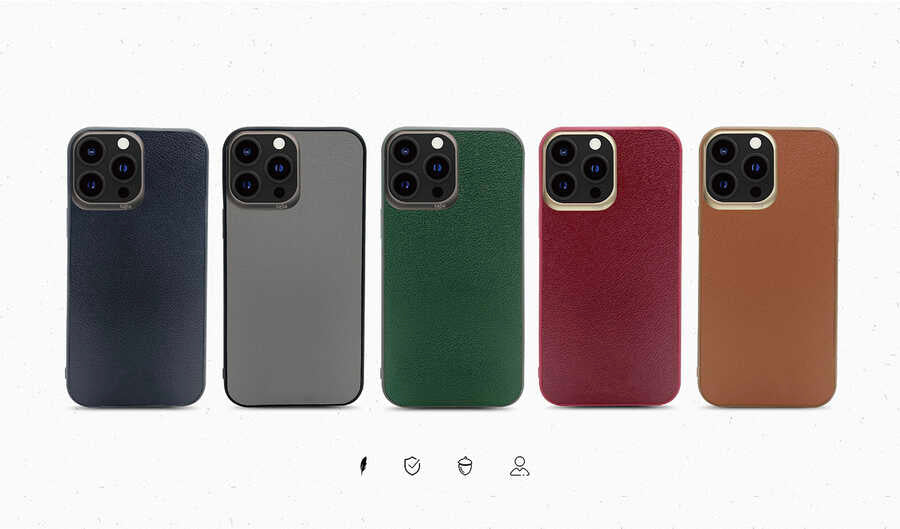 Apple iPhone 13 Kılıf Kajsa Luxe Collection Hakiki Deri Kapak