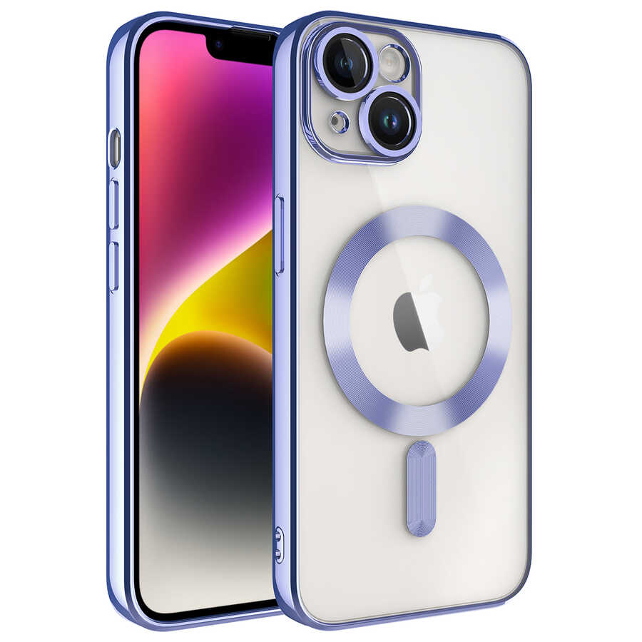 Apple iPhone 13 Kılıf Kamera Korumalı M-safe Wireless Şarj Özellikli Zore Demre Kapak