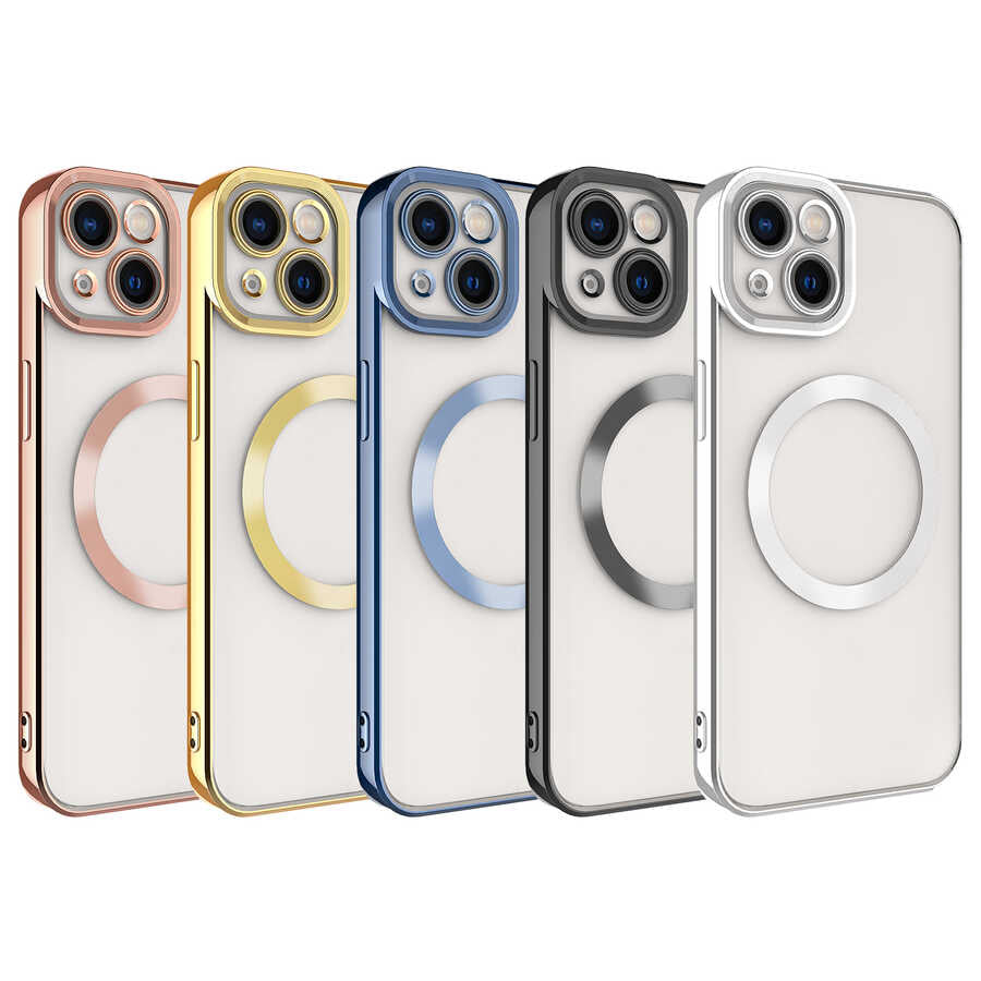 Apple iPhone 13 Kılıf M-safe Wireless Şarj Özellikli Zore Setro Silikon