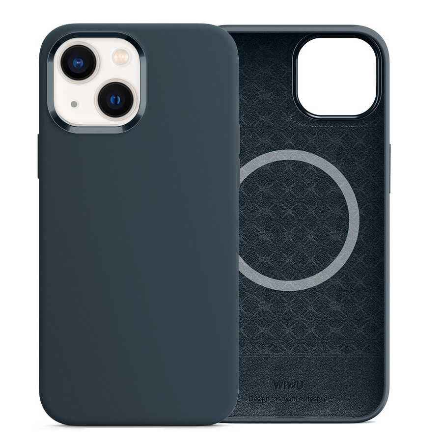 Apple iPhone 13 Kılıf Wiwu M-safe Magnetic Silikon Kapak