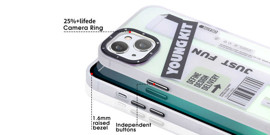Apple iPhone 13 Kılıf YoungKit Fashion Culture Time Serisi Kapak