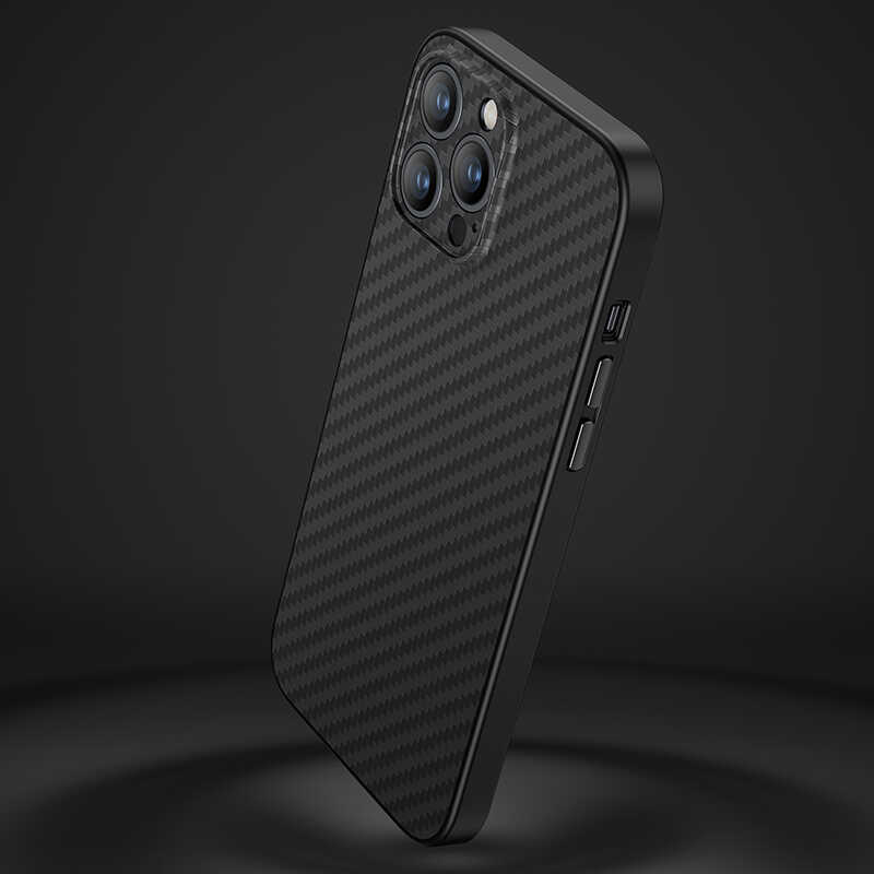 Apple iPhone 13 Pro Max Kılıf Karbon Fiber Benks Hybrid Kevlar Kapak