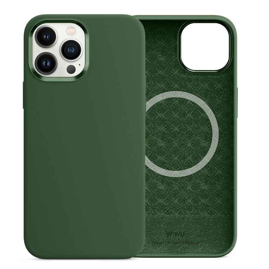 Apple iPhone 13 Pro Max Kılıf Wiwu M-safe Magnetic Silikon Kapak