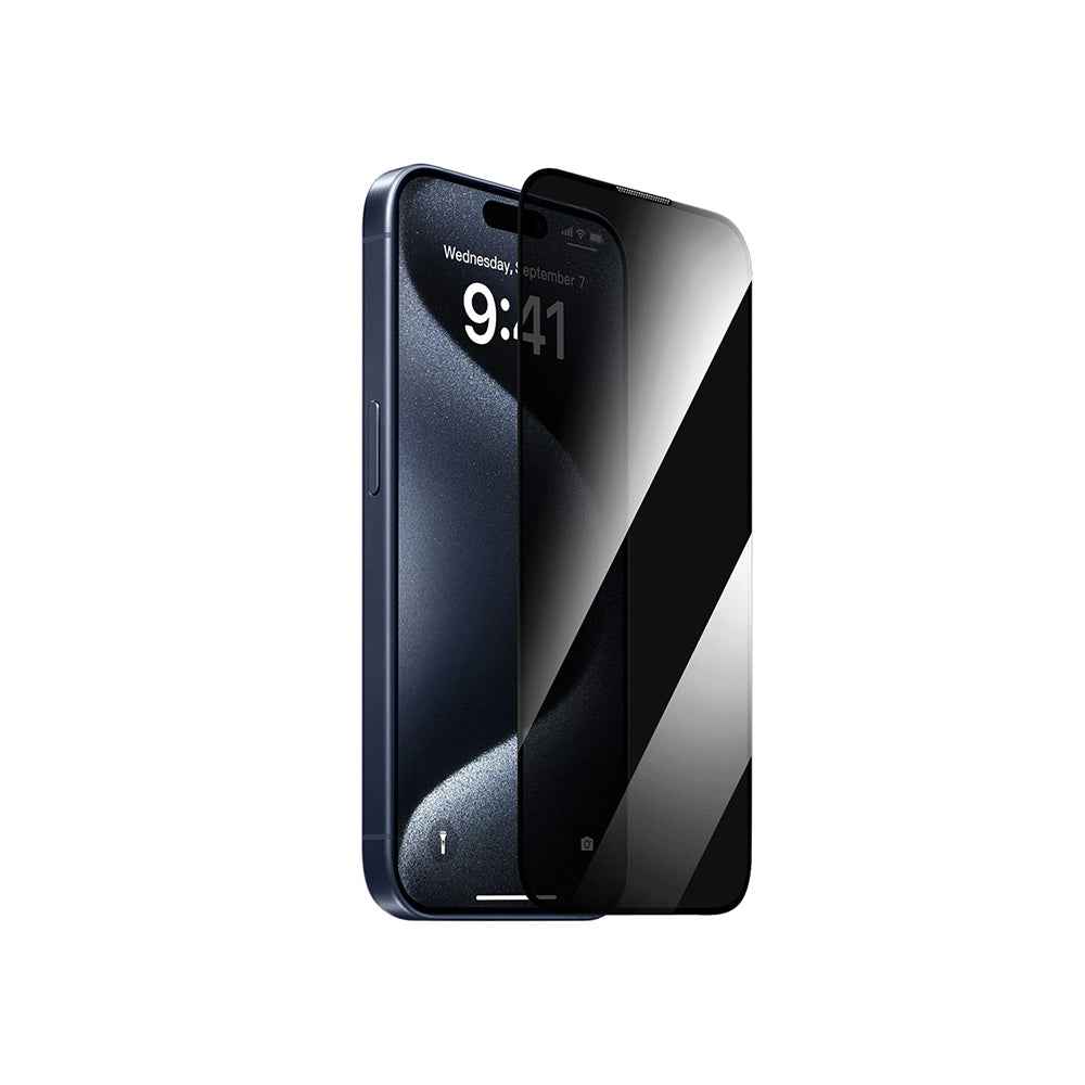 Apple iPhone 13 Pro Max Wiwu GT-011 Anti-Bakteriyel Özellikli Polimer Oleofobik Kaplama Temperli Privacy Cam Ekran Koruyucu