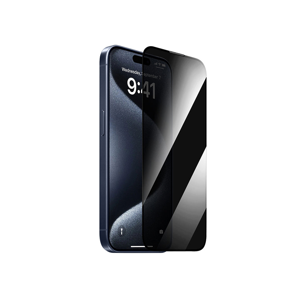 Apple iPhone 13 Pro Max Wiwu GT-011 Anti-Bakteriyel Özellikli Polimer Oleofobik Kaplama Temperli Privacy Cam Ekran Koruyucu