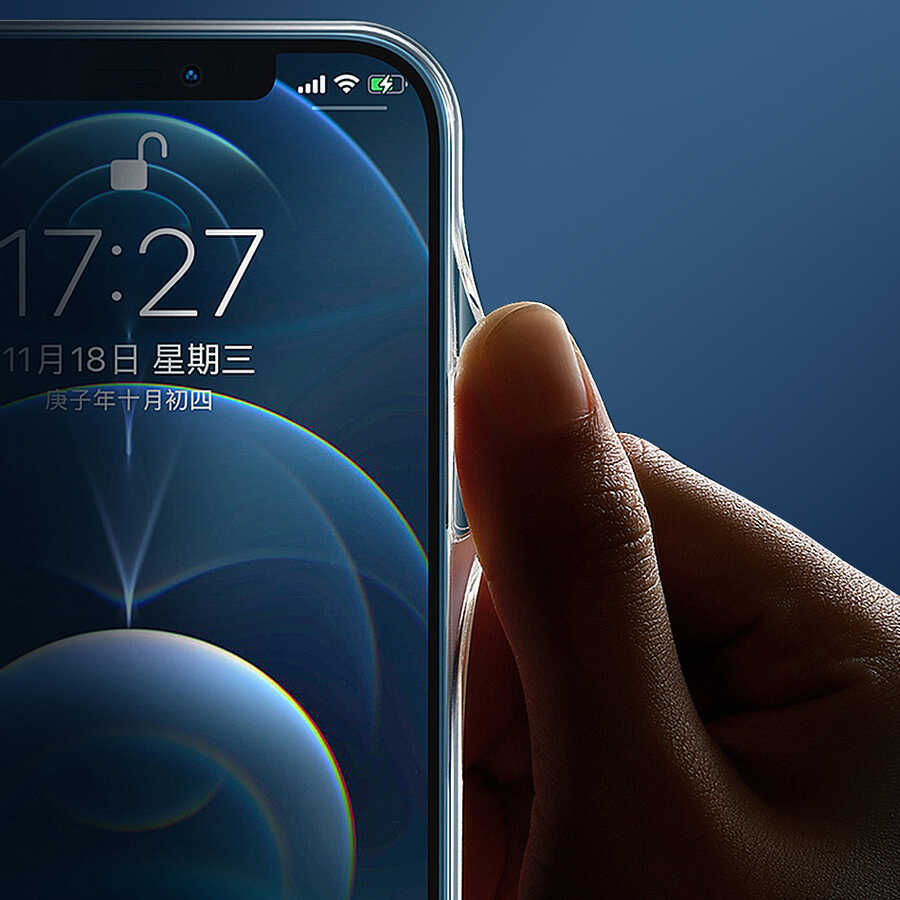 Apple iPhone 13 Wiwu M-safe Şarj Özellikli Lens Korumalı Şeffaf Silikon Kapak