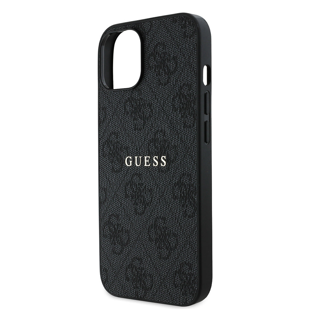 Apple iPhone 14 Kılıf Guess Orjinal Lisanslı M-safe Şarj Özellikli 4G Desen Yazı Logolu Kapak