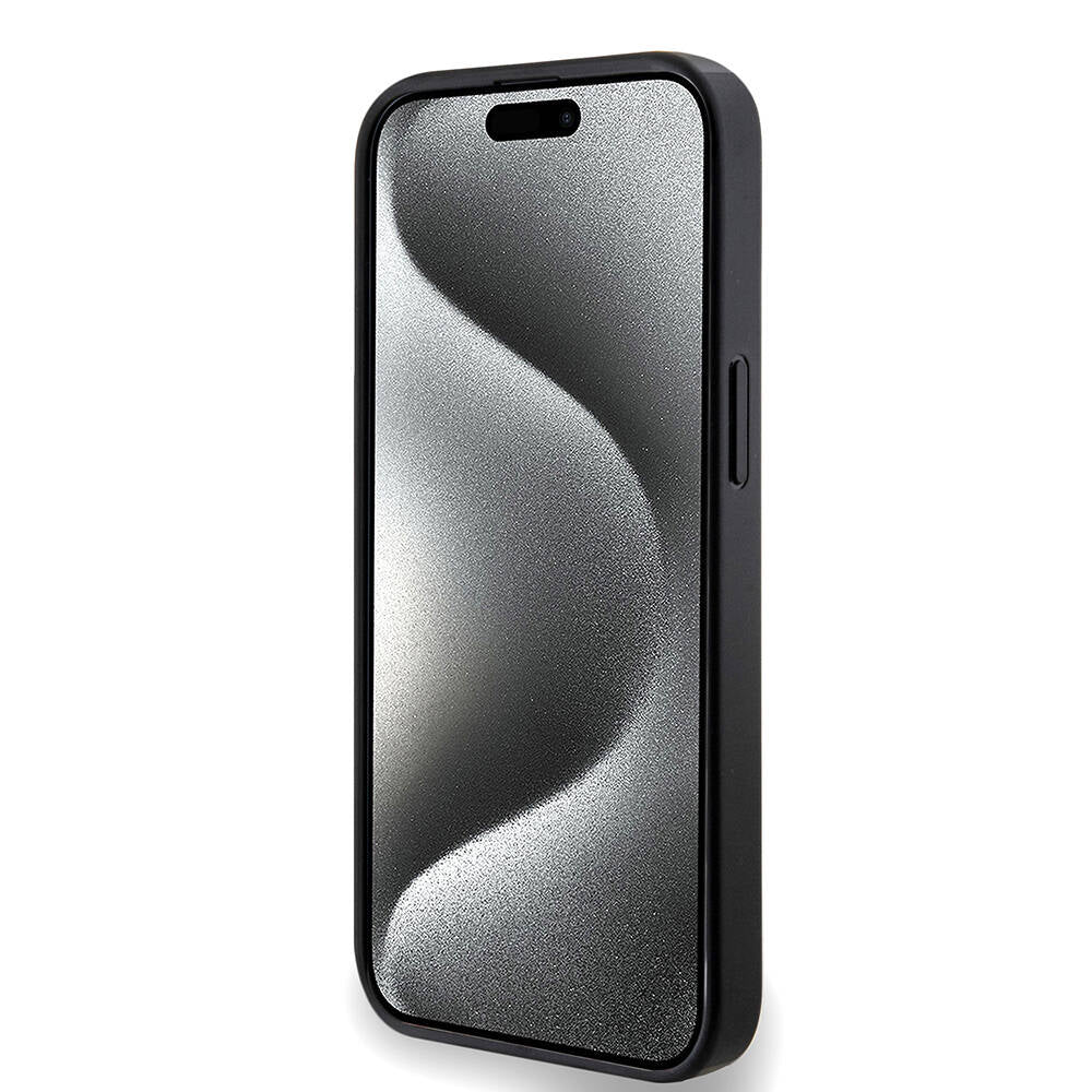 Apple iPhone 14 Kılıf Guess Orjinal Lisanslı M-safe Şarj Özellikli PU Halkalı 4G Desenli Yazı Logolu Kapak