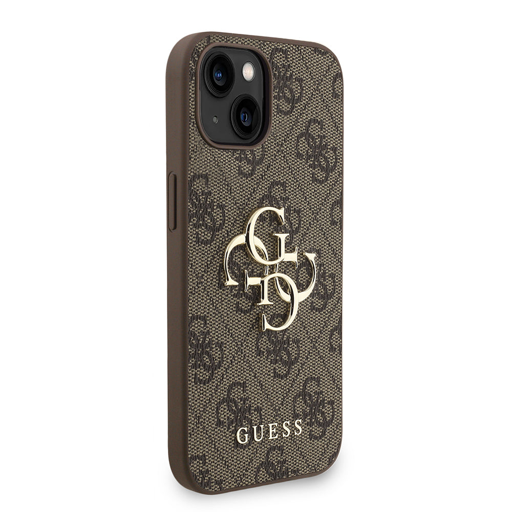 Apple iPhone 14 Kılıf Guess Orjinal Lisanslı PU Deri Bilek Askı İpli Metal Büyük 4G ve Yazı Logolu Kapak